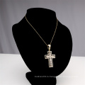 silver cz pave cross charm pendant jewelry